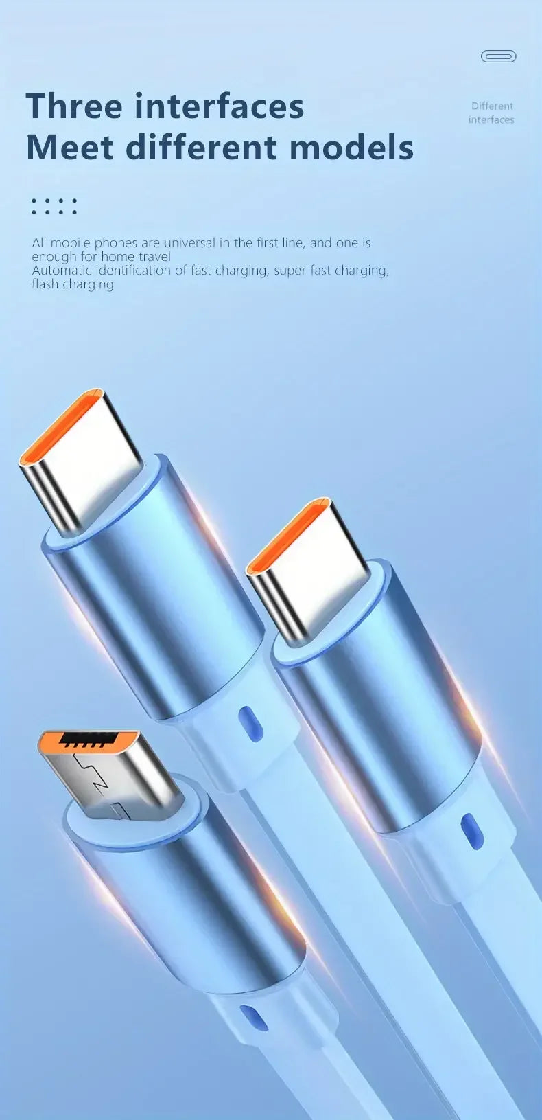 Retractable 3-in-1 Fast Charging Cable | iPhone, USB-C & Micro USB