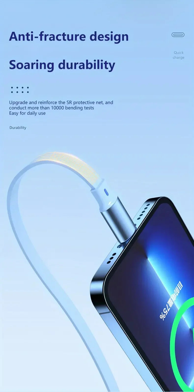 Retractable 3-in-1 Fast Charging Cable | iPhone, USB-C & Micro USB